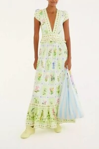 Vestido cropped porcelana tropical Farm