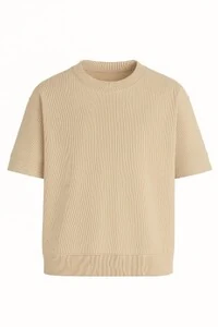 Camiseta masculina de malha c/ textura Kwi