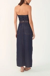 Vestido jeans pespontos 3 em 1 Dress to