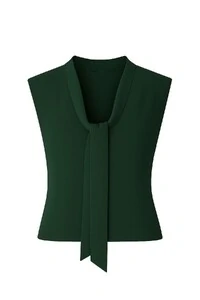 Blusa gola de laço tricot Kwi