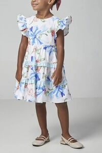 Vestido infantil babados Luluzinha