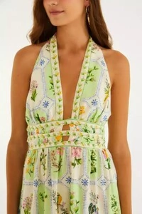 Vestido curto porcelana tropical Farm