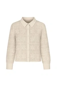 Camisa cropped em renda guipir ml Kwi