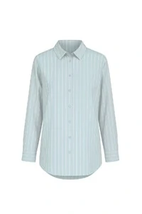 Camisa oversized listrada feminina Kwi