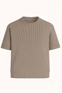 Camiseta masculina de malha c/ textura Kwi