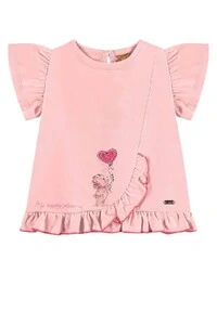 Conjunto blusa meia malha e bermuda cotton Up Baby