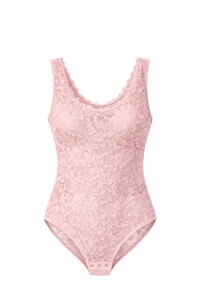 Body feminino em renda com alças largas Kwi