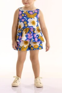 Conjunto blusa e short em meia malha Três E Já