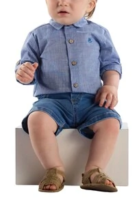 Bermuda jeans com elastano Up Baby