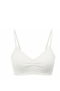 Top franzido fitness em poliamida Kwi