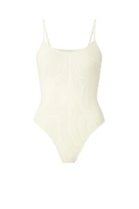 Body feminino em malha canelada com alças finas Kwi