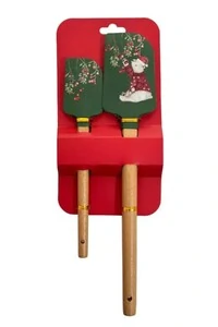 Kit espátulas para cozinha em silicone e madeira Kwi