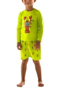 Conjunto camiseta malha uv fps+50 e short microfibra Up Baby