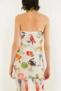 Blusa sem alça tule coquetel Farm