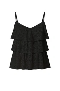 Blusa alça de renda com babado Kwi