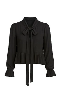 Blusa de chifon com amarração Kwi