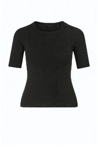 Blusa feminina canelada manga princesa Kwi