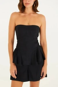 Blusa sem alça pregas Farm