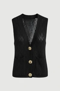 Colete feminino em tricot vazado Kwi