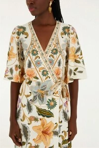 Vestido longo manga marcelle Farm