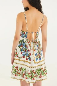 Vestido curto amor de fruta lenço Farm