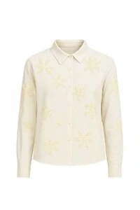 Camisa com bordado floral feminina Kwi