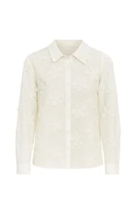 Camisa feminina em revelo floral Kwi