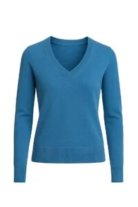 Blusa básica cashmere decote V Kwi