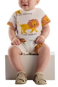 Macaquinho manga curta em meia malha Up Baby