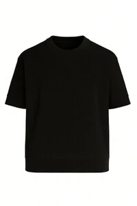 Camiseta masculina de malha c/ textura Kwi