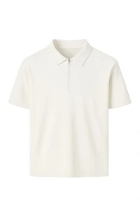 Camiseta polo masculina com zíper Kwi
