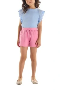 Blusa manga curta em meia malha Up Baby