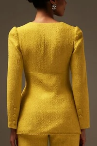 Blazer tweed decote avio Rock Lola