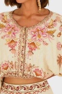 Blusa cropped jardim majestoso Farm