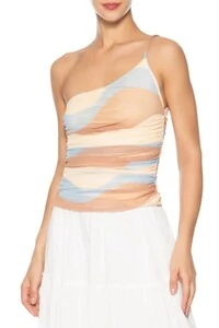 Blusa ombro só tule estampa oceano Dress to