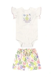 Conjunto body e short em suedine Up Baby