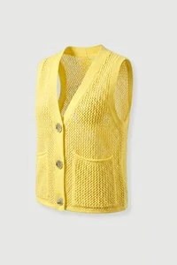 Colete feminino em tricot vazado Kwi