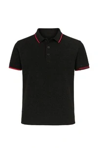 Polo masculina com detalhe gola e manga Kwi