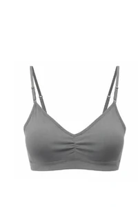 Top franzido fitness em poliamida Kwi