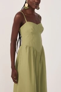 Vestido cropped algodão estruturado Dress to