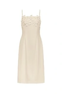 Vestido midi flores 3d Kwi