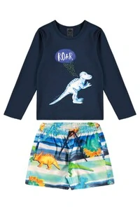 Conjunto camiseta malha uv fps+50 e short microfibra Up Baby