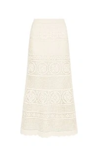Saia midi crochê mandala Kwi
