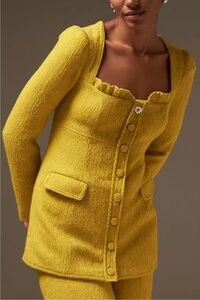 Blazer tweed decote avio Rock Lola