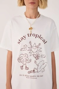 T-shirt silk stay tropical Dress to