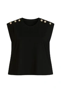 Blusa plus size detalhe nos ombros Kwi