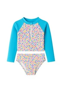 Conjunto blusa manga longa flores e calcinha Kwi