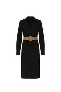 Vestido chemise feminino com cinto Kwi