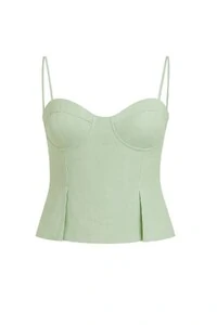 Blusa alça fina com busto desenhado Kwi