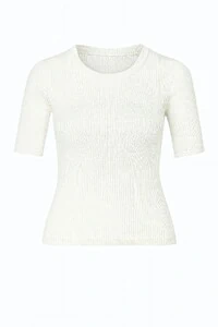 Blusa feminina canelada manga princesa Kwi